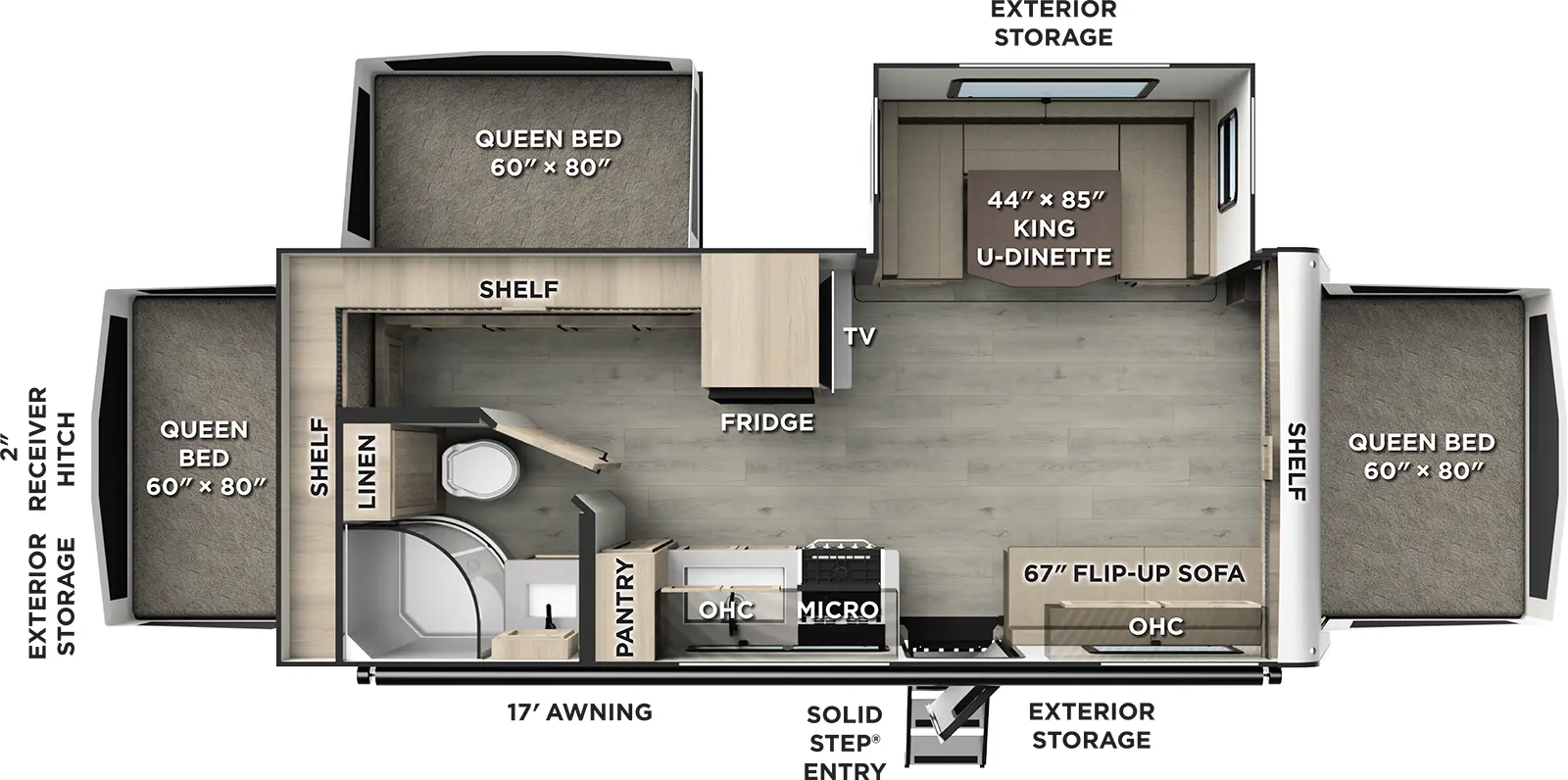 Rockwood Roo 233S Floorplan